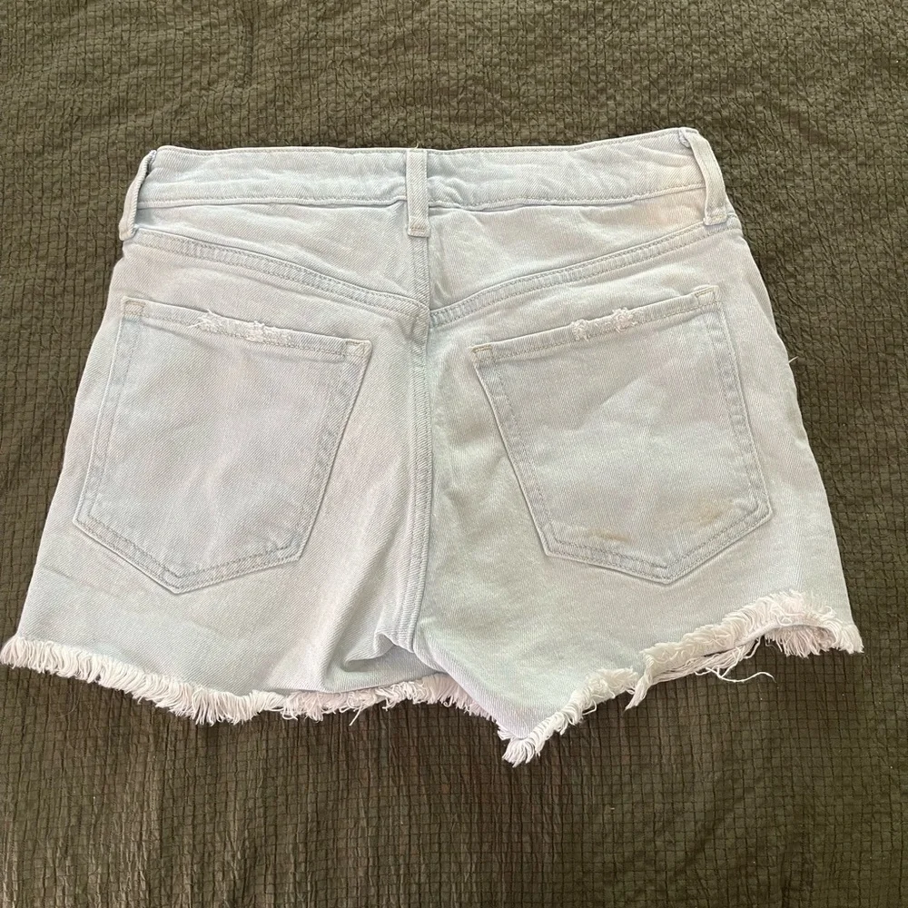 Old Navy Light Blue Distressed Denim Shorts - Picture 2 of 8